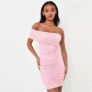 Missguided One Shoulder Seam Detail Dress - Pink