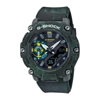 Mens G-Shock GA-2200MFR-3AER Carbon Core Guard Green Strap Wristwatch Colour - Grey