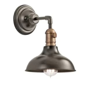 Cobson 1 Light Indoor Dome Wall Light Brass, E27