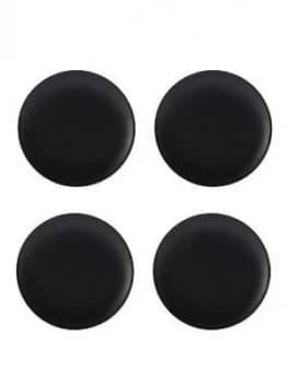 Maxwell & Williams Maxwell & Williams Caviar Black Coupe Plates ; Set Of 4