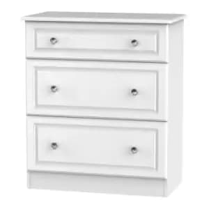 Lisbon Ready Assembled Three Drawer Chest White