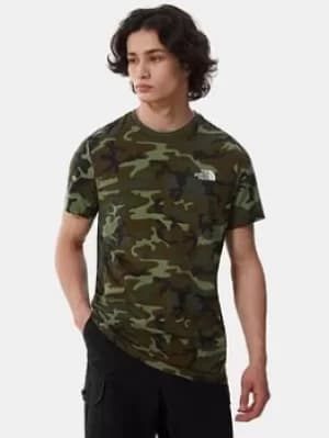 The North Face Simple Dome T-Shirt, Camo, Size S, Men