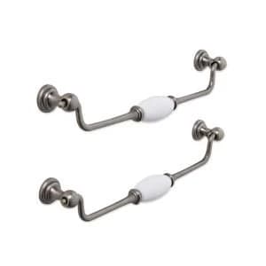 BQ Antique pewter effect Drop Furniture handle Pack of 2