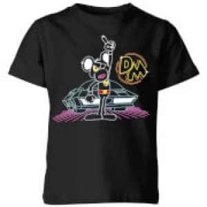 Danger Mouse 80's Neon Kids T-Shirt - Black - 11-12 Years