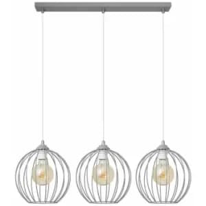 Helam Mercure Straight Bar Pendant Ceiling Light Grey 70cm