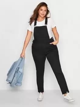 Yours Black Dungarees, Black, Size 16, Women
