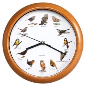 Wall Clock with 12 Bird Sounds every full hour (Night Mode)