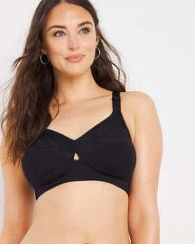 Berlei Total Support Black Cotton Bra