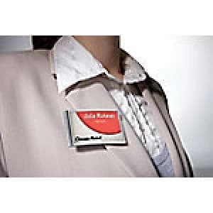 Durable Prestige Name Badge with Combi Clip Landscape 75 x 40mm 812419 25 Pieces