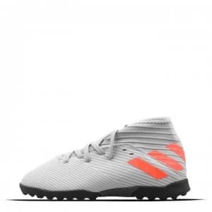 adidas Nemeziz 19.3 Childrens Astro Turf Trainers - Grey/Orange