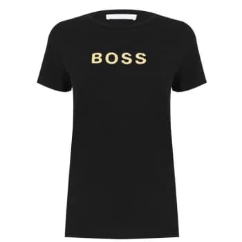Hugo Boss Eloga Gold T-Shirt Black Size M Women