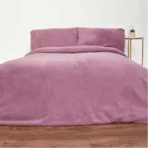 I Saw It First Teddy Fleece King Duvet Cover and Pillow Case Set - Purple