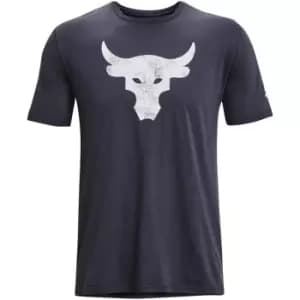 Under Armour Project Rock Brahma Short Sleeve T-Shirt Mens - Purple