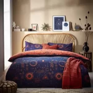 Constellation Celestial Duvet Cover Set Bronze/Navy