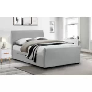 Julian Bowen Capri Fabric Bed with 2 Drawers in Light Grey - Super King