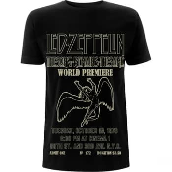 Led Zeppelin - TSRTS World Premier Mens Large T-Shirt - Black