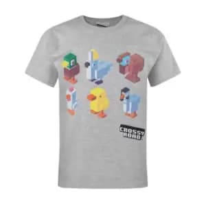 Crossy Road Childrens/Boys Official Character Design Short Sleeved T-Shirt (Years (3/4)) (Light Grey)