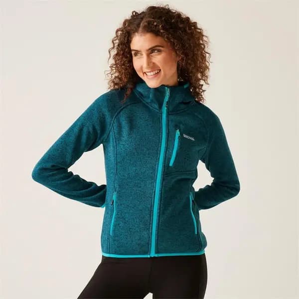 Regatta Womens Hooded Newhill Fleece - Moroccan Blue(Tahoe Blue) 18