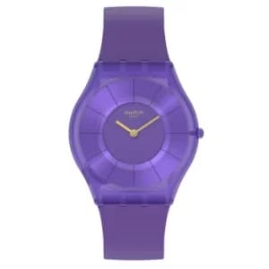 Swatch Purple Time Quartz Purple Dial Purple Bio-sourced Strap Unisex Watch SS08V103