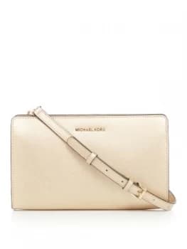 Michael Kors Jetset travel crossbody clutch bag Gold