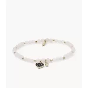 Fossil Womens Georgia Rose Quartz Bracelet - Pink