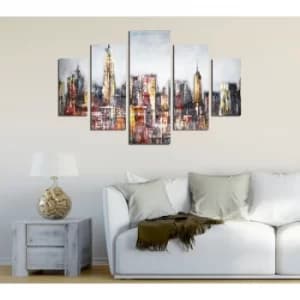 ST233 Multicolor Decorative MDF Painting (5 Pieces)