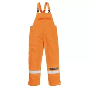 Biz Flame Plus Mens Flame Resistant Bib and Brace Orange M