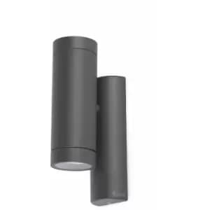 Steps 2-Light Dark Gray Garden Wall Sconce