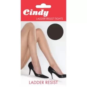 Cindy Womens/Ladies Ladder Resist Tights (1 Pair) (Large (5ft6a-5ft10a)) (Barely Black)