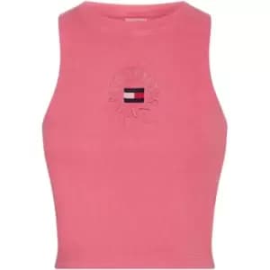 Tommy Jeans Crop Circle Tank Top - Pink