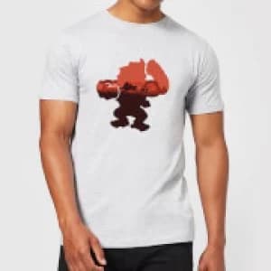 Nintendo Donkey Kong Silhouette Serengeti Mens Light Grey T-Shirt - L - Light Grey