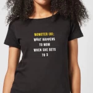 Momster Womens T-Shirt - Black - 3XL - Black