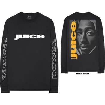 Tupac - Respect Unisex Small Long Sleeved T-Shirt - Black