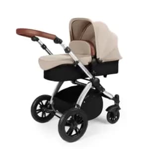 Ickle Bubba Stomp V3 2 in 1 Pushchair - Sand on Silver with Tan Handles