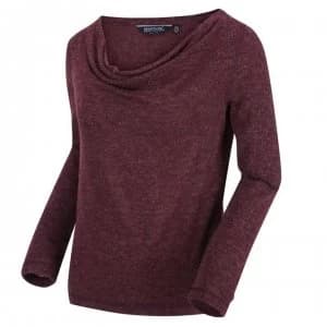 Regatta Frayda Long Sleeve Cowl Neck T-Shirt - Dk Burgundy