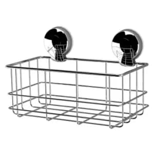 Showerdrape Suctionloc Chrome Bottle Basket Bathroom Accessory