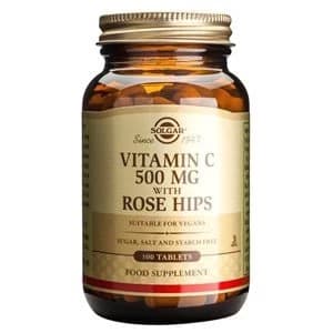 Solgar Vitamin C 500 mg with Rose Hips Tablets 100 tablets