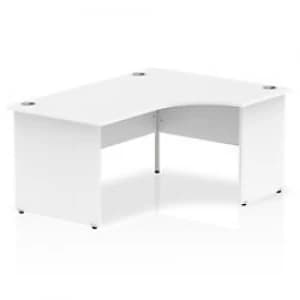 Impulse Panel End 1600 Right Hand Crescent Desk White