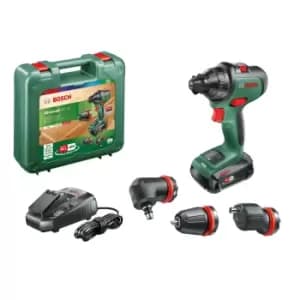 Bosch ADVANCEDDRILL 18v Cordless Drill Driver and Attachments 1 x 2.5ah Li-ion Charger Case & Accessories
