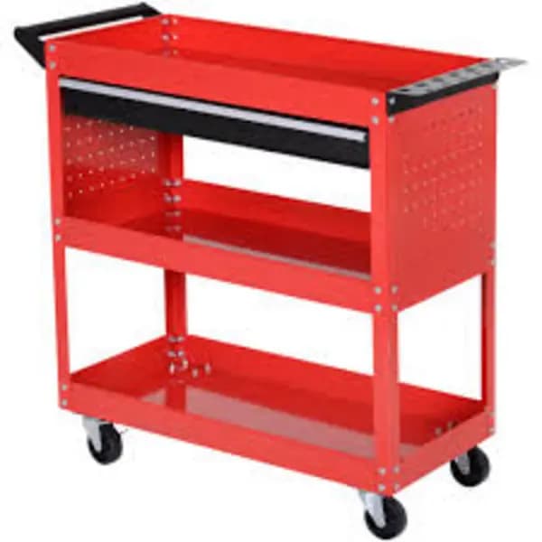 Durhand Red 3 Tier Tool Trolley