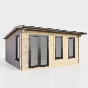 Power 16' x 12' Apex Log Cabin - Left Hand Doors