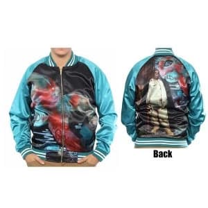 Biggie Smalls - Turqoise Unisex Large Bomber Jacket - Blue/Green
