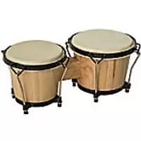 Homcom Sheepskin Bongo Drums with Tuning Wrench