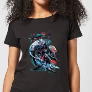Aquaman Black Manta & Ocean Master Womens T-Shirt - Black