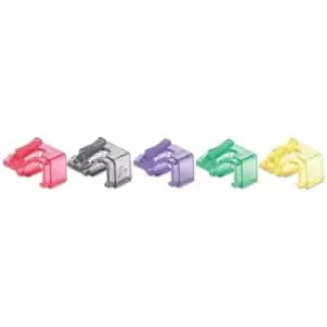 Intellinet RJ45 Repair Clip For RJ45 modular plug Mixed Transparent Colours (Red Yellow Green Violet and Black) 50 pack