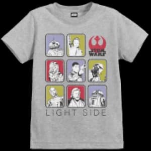Star Wars The Last Jedi Light Side Kid's Grey T-Shirt - 11 - 12 Years - Grey