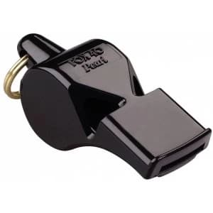 Fox 40 Pearl Official Whistle CW Wrist Lanyard Black