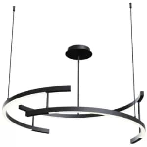 Maytoni Line Modern Integrated Pendant Ceiling Light Black, 3000K