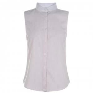 Jack Wills Averton Striped Sleeveless Shirt - Pale Pink