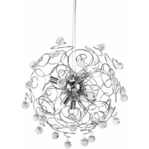 Premier Housewares - Crystal and Chrome Pendant Light